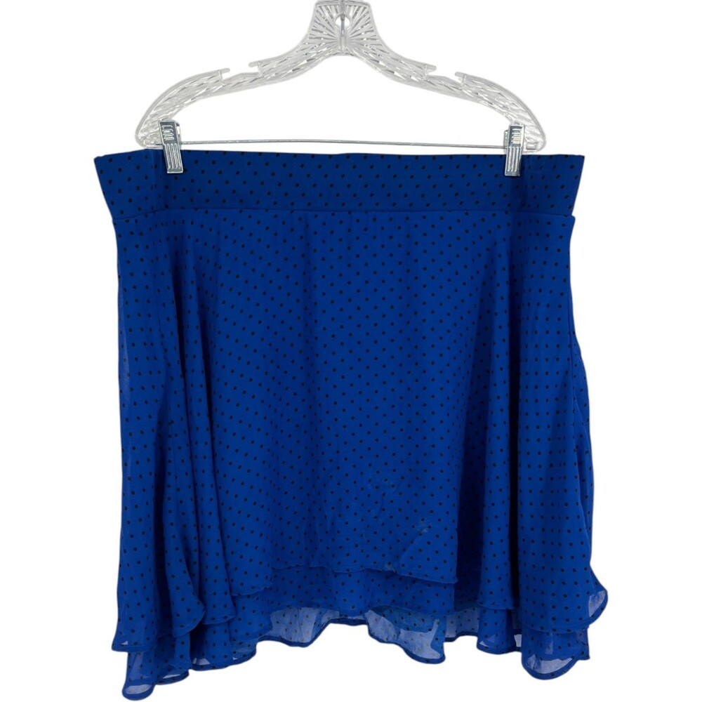 torrid Blue Polka Dot Chiffon Mini Skirt